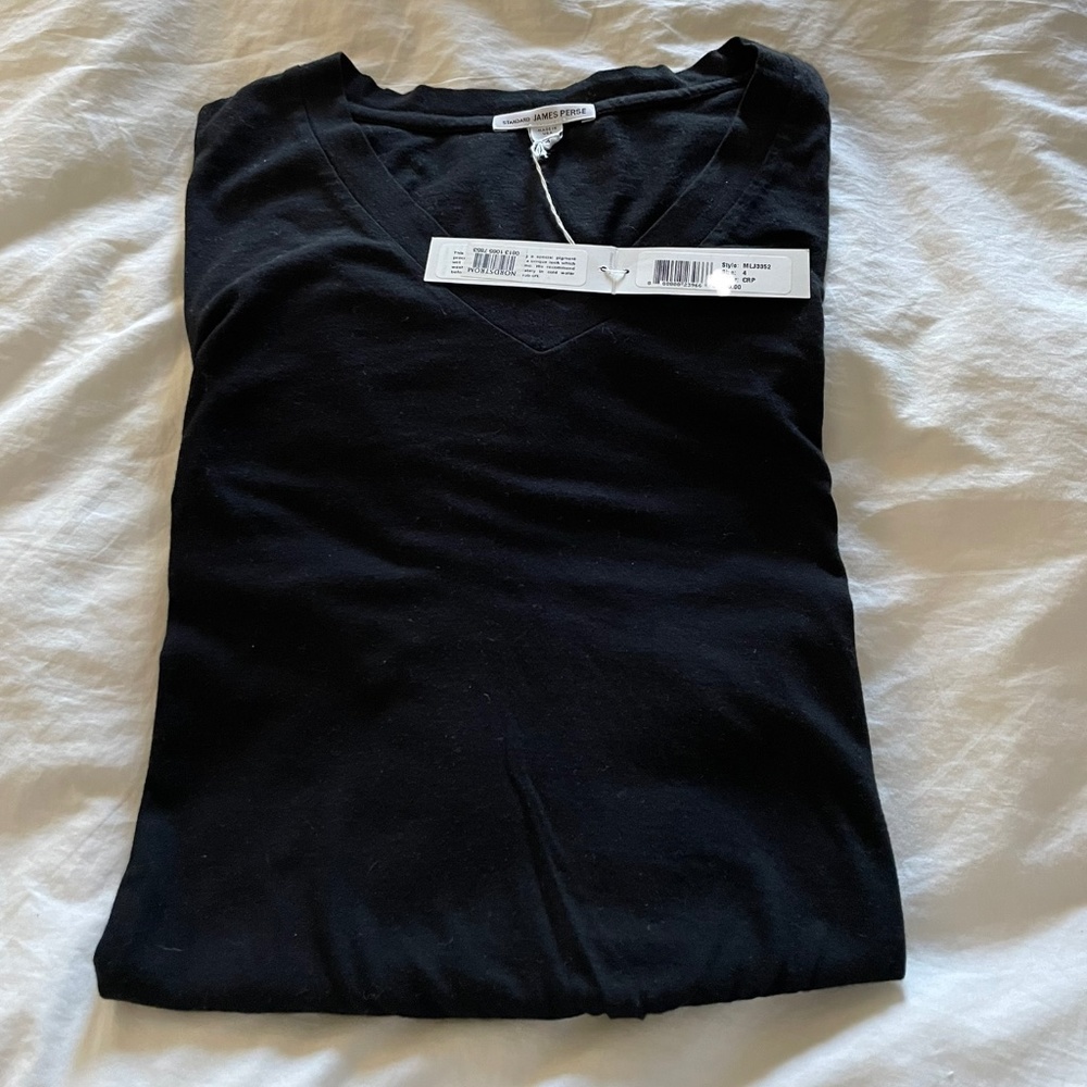 James Perse NWT Made in USA V neck T shirt